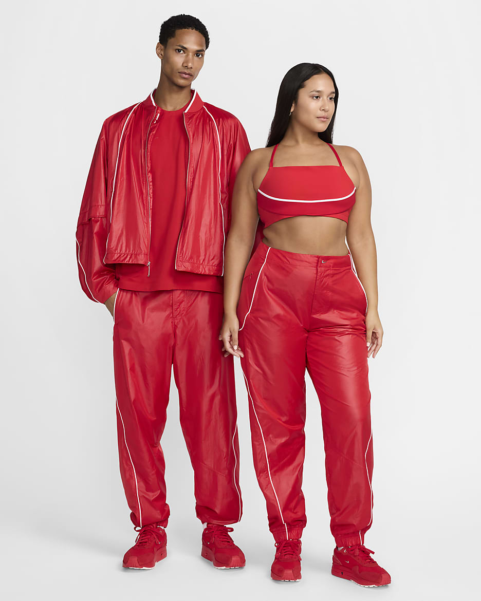 Nike red tracksuit bottoms best sale